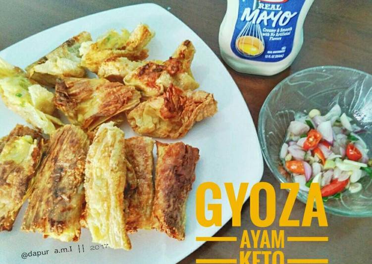 resep lengkap untuk Gyoza Isi Ayam ala Keto
