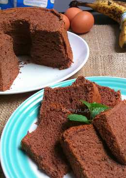 Chocolate banana chiffon cake #PR_AnekaChiffon