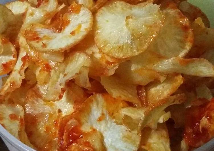 resep makanan Keripik singkong pedas manis