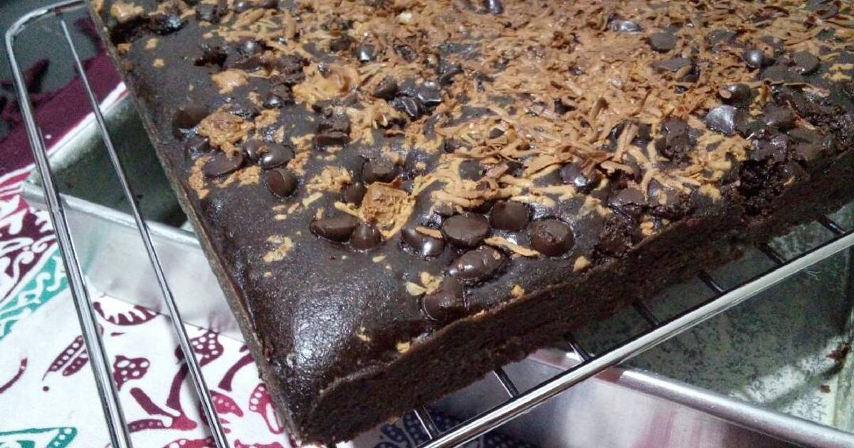Resep Brownies panggang no egg & mixer Resep Brownies panggang no egg & mixer