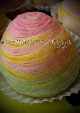 Unicorn rainbow pastry mooncake