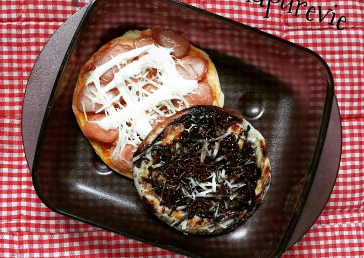 Resep Roti maryam topping pizza dan mesis keju Dari evie
novitasari #dapurevie