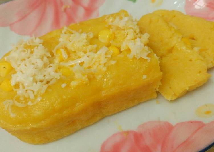 resep lengkap untuk Kue jagung manis SUPER GAMPANG NO mixer NO baked