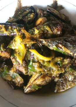 Ikan goreng terong cabe ijo