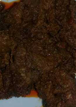 Rendang daging sapi eendees maknyus dg bumbu rendang instant