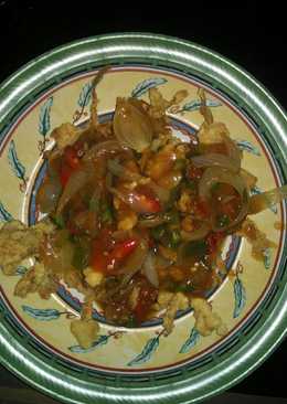 Jamur tiram crispy saos asam manis pedas