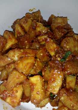 Singkong hot spicy (cocok buat camilan & dipadukan dg nasi)