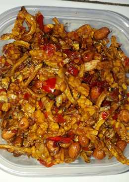 Orek tempe teri kacang nikmat