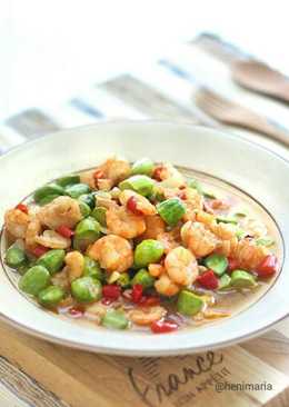 Udang pete masak cabe