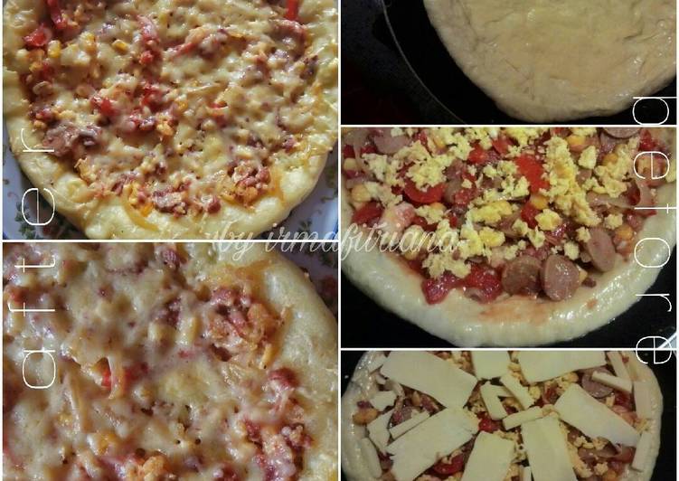 resep lengkap untuk Pizza Teflon Anti Gagal