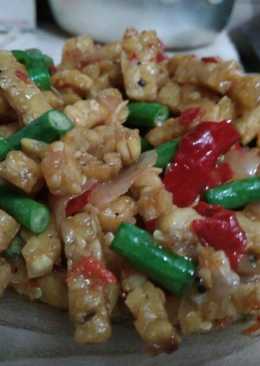 Tumis Balado Tempe Kacang Panjang