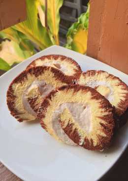 Hurricane Swiss Roll Cake super lembut (lengkap dengan foto per step)