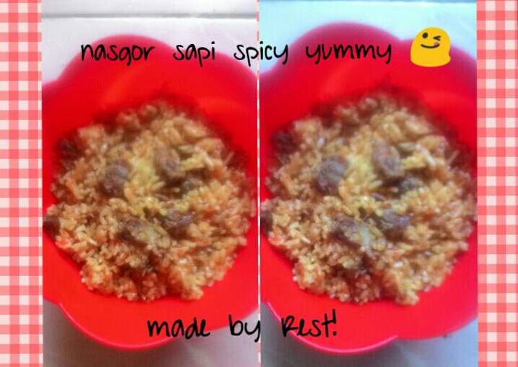 resep Nasgor Sapi Spicy Yummy??