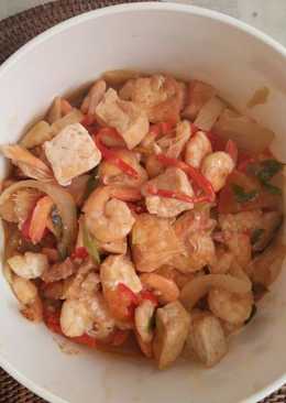 Udang tahu asam manis
