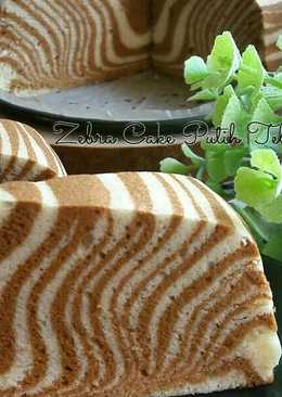 Zebra cake putih telur