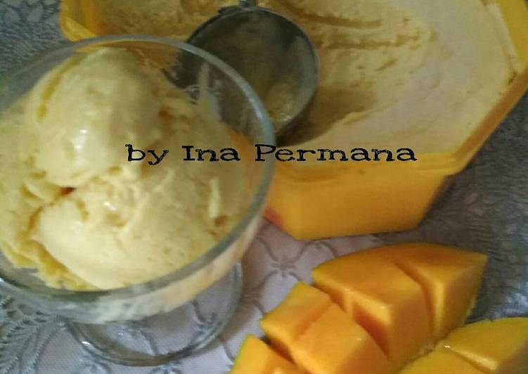 gambar untuk resep makanan Es krim mangga