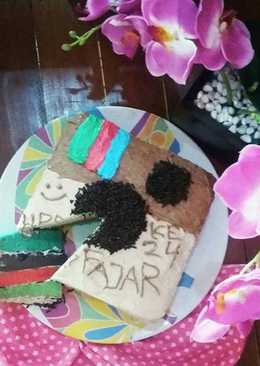 Rainbow pastel cake kukus