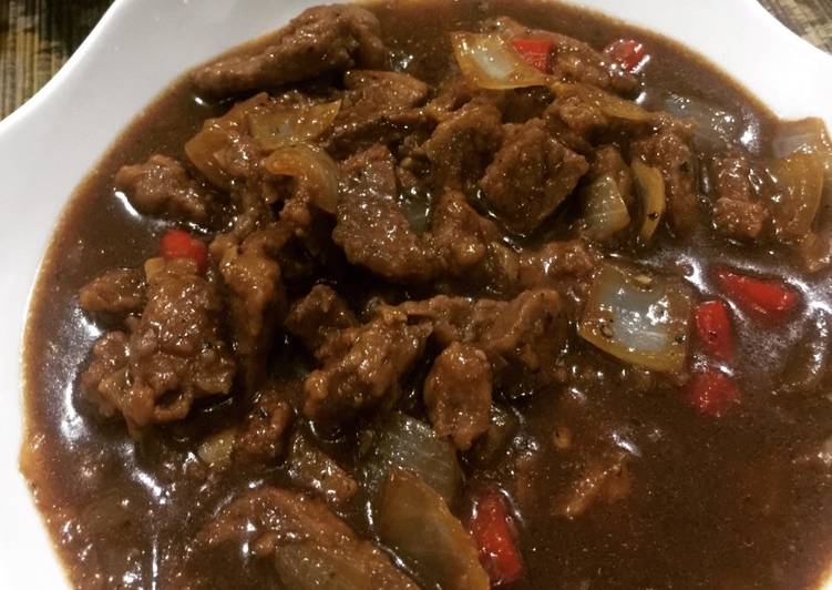 resep masakan Daging sapi lada hitam