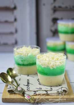 Puding Busa Pandan Vla Keju