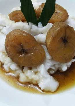 Bubur sumsum topping pisang