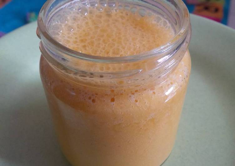 Resep Manggo smoothies with UHT milk. MpAsi 1y+ Dari Mama Adelio
(Inspirasi Resep Anak & Mpasi)