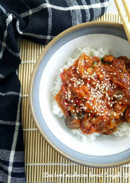 Rice bowl mushroom kornet teriyaki