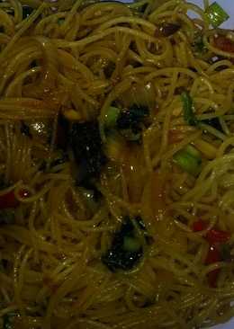 Bakmi spaghetti sayur