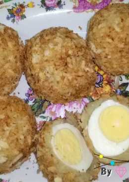 Perkedel Telur Tanpa Goreng a.k.a Bola Telur Balut Kentang