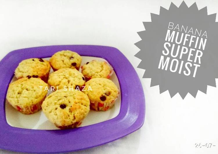 bahan dan cara membuat Banana Muffin aka Muffin Pisang super Moist