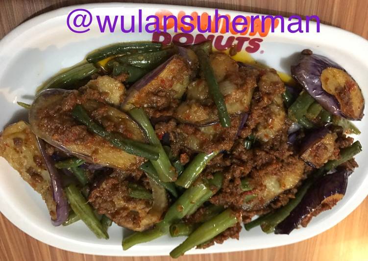 resep makanan Tumis daging kacang panjang mix terong