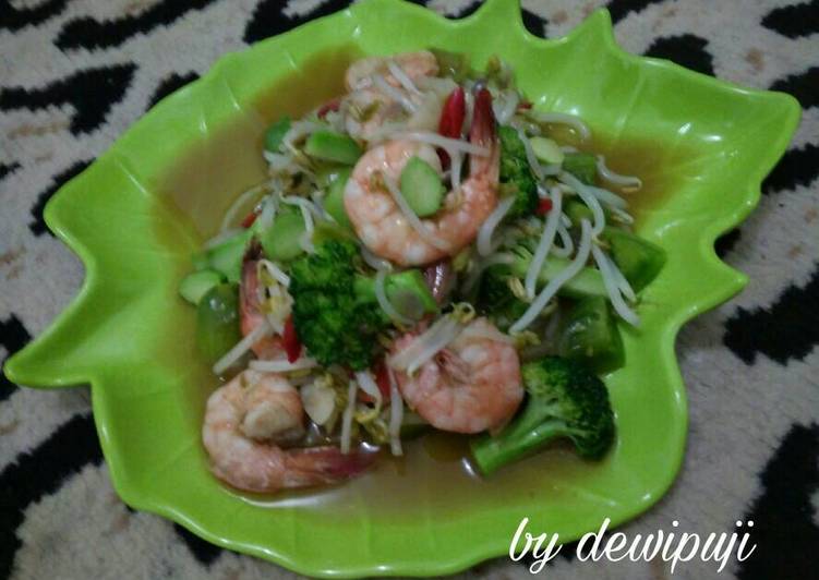 resep Oseng vegetable seafood