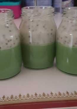 Puding hijau with chia seed vla