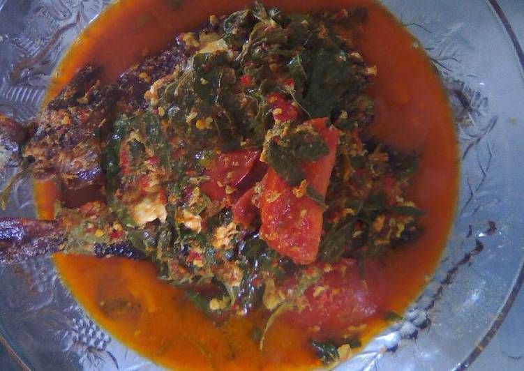 resep Gulai ikan asap daun ubi pedas