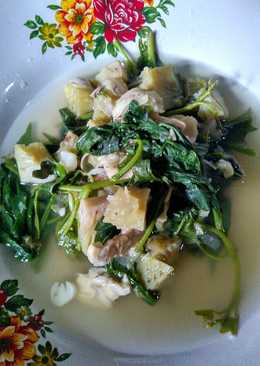 Sayur asem(daun ubi jalar +tewel)