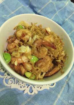 Mie goreng udang pete