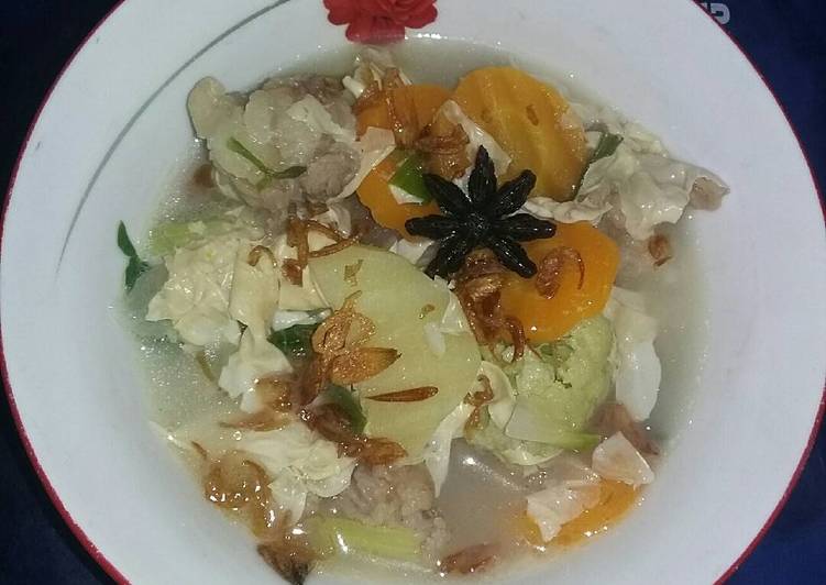 resep makanan Sop tetelan sapi berempah(menu anak)