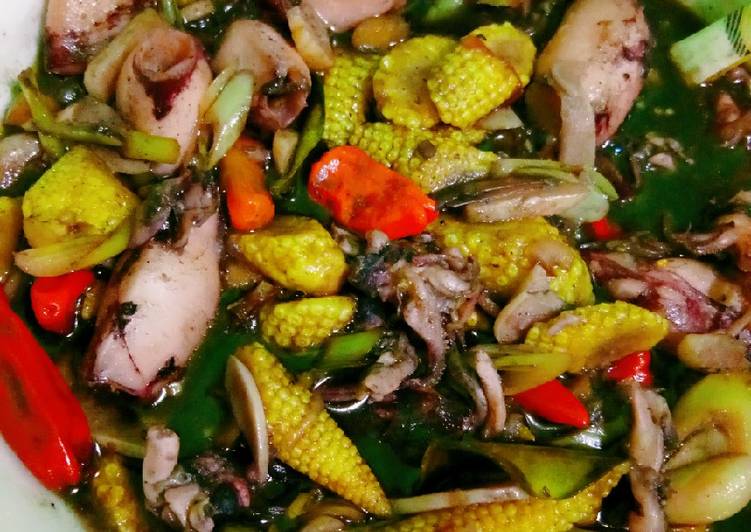 Tumis cumi kuah hitam