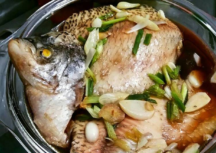 gambar untuk resep Fillet ikan tim gurami ala hongkong