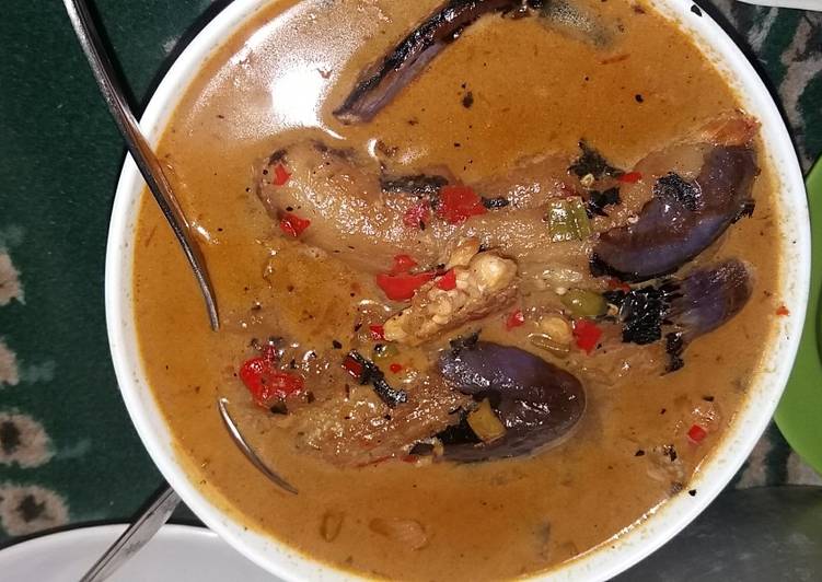 resep Penyet Terong Kuah Santan Ala Pawon Nur