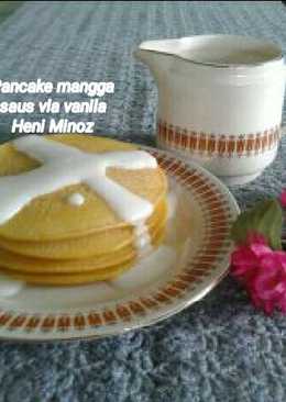 Pancake mangga saus vla vanila #BikinRamadhanBerkesan