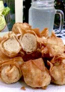 Siomay pangsit goreng