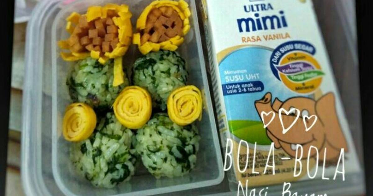  Resep  Bola bola Nasi  Bayam Bekal sekolah anak  tk  oleh 