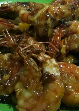 Udang bakar mentega teflon