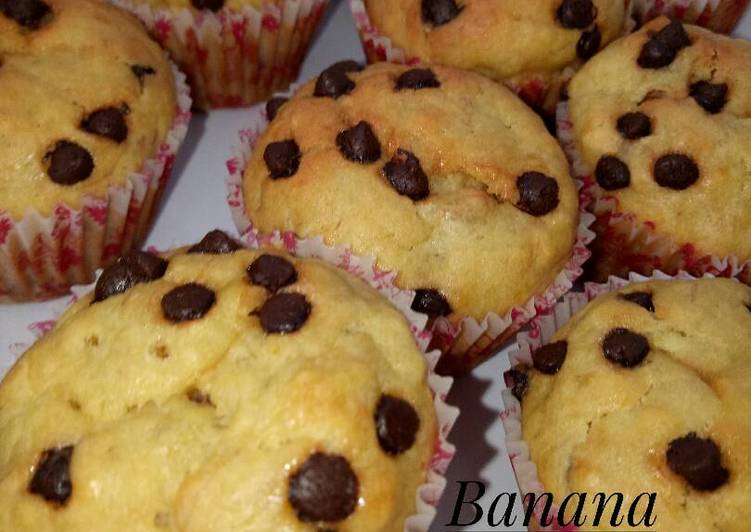 resep makanan Banana Chochochips Muffin