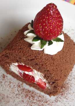 Chocolate Roll Cake (Bolu Gulung Cokelat)