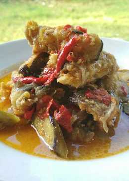 Terong ungu ikan cucut kuah santan
