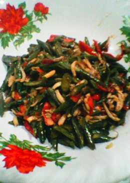 Tumis kacang campur teri medan