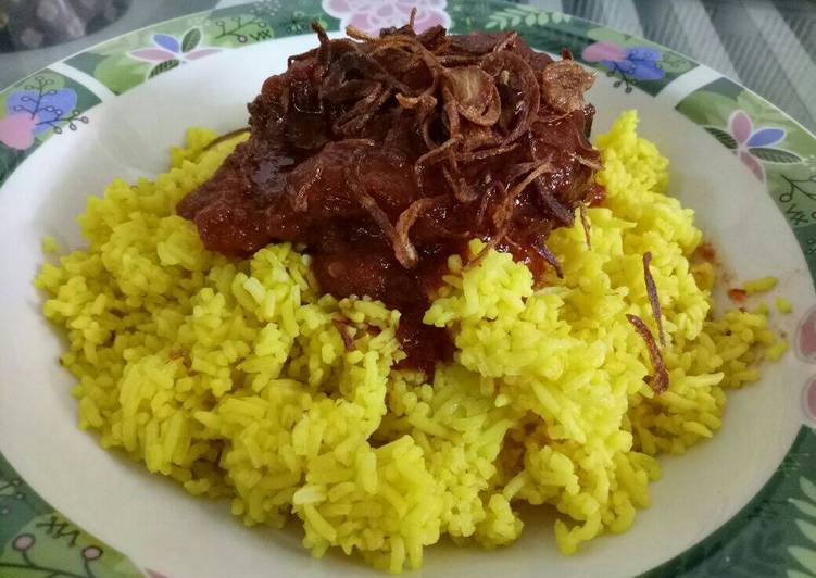 gambar untuk resep makanan Nasi Kuning Haruan Masak Habang Banjar #herlinwidodo