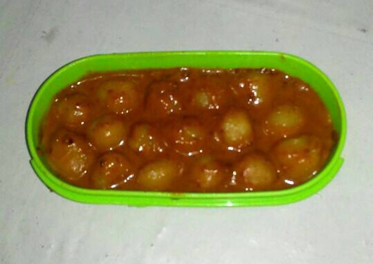 gambar untuk resep makanan Cilok bumbu kacang 4 bahan saja