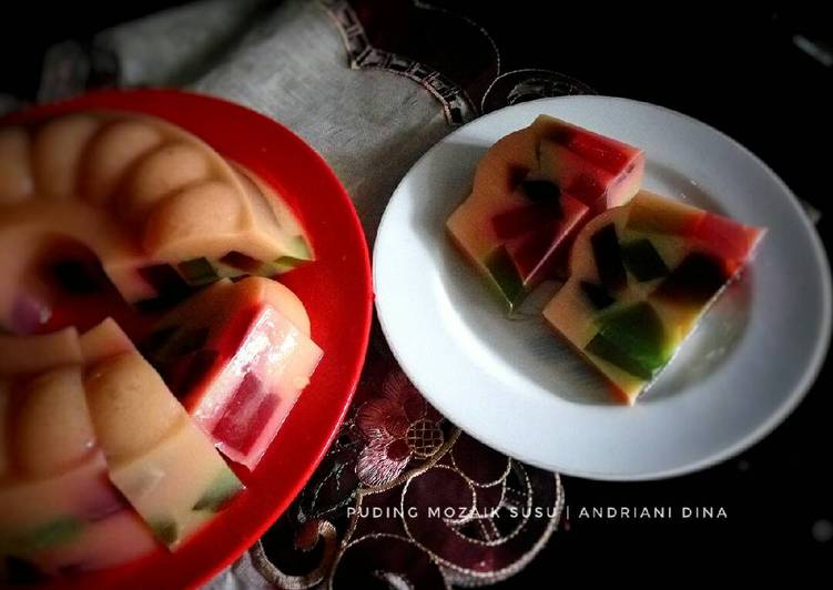 resep masakan Puding Mozaik Susu